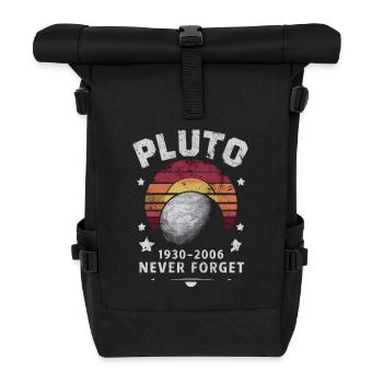 Pluto 1930-2006 Never Forget Retro Stil - Rolltop Rucksack - Schwarz - Vorne