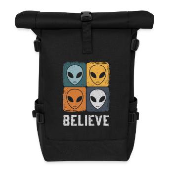 Believe in the Unknown Space Adventure - Roll Top Backpack - black - Front