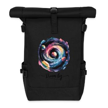 Galactic Dreams Think Big - Roll Top Backpack - black - Front