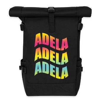 Adela T-Shirt mit Welleneffekt T-Shirt mit Welleneffekt - Rolltop Rucksack - Schwarz - Vorne