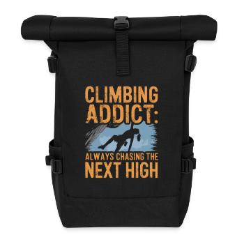 Escalade Escalade libre Escalade de rocher pour femmes - Sac à dos roll top - noir - Devant