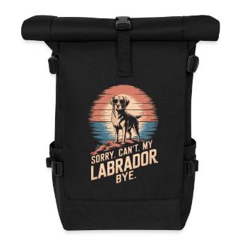 Labrador with sunglasses vintage saying - Roll Top Backpack - black - Front