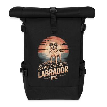Labrador with sunglasses vintage saying - Roll Top Backpack - black - Front