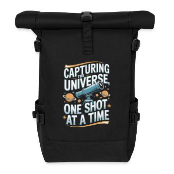Teleskop Astronomie Astrofotografie - Rolltop Rucksack - Schwarz - Vorne