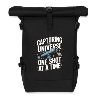 Astrofotografie Teleskop Astronomie - Rolltop Rucksack - Schwarz - Vorne