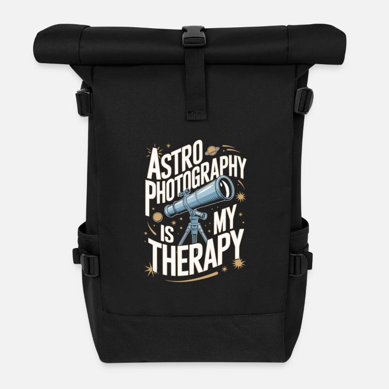 Astrofotografie Teleskop Astronomie - Rolltop Rucksack - Schwarz