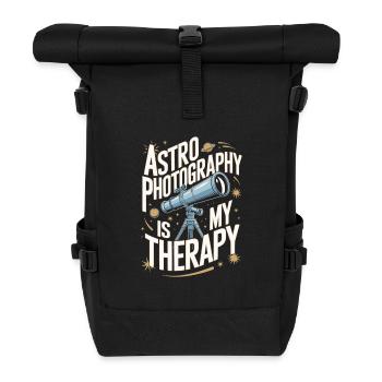 Astrofotografie Teleskop Astronomie - Rolltop Rucksack - Schwarz - Vorne