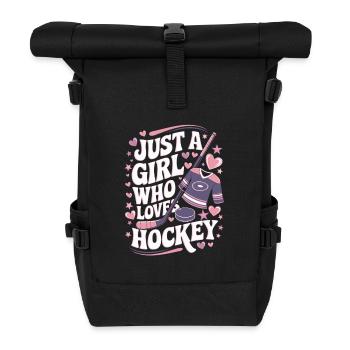 Eishockey Frauen Eishockey Mädchen - Rolltop Rucksack - Schwarz - Vorne