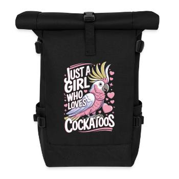 Cockatoo funny saying - Roll Top Backpack - black - Front