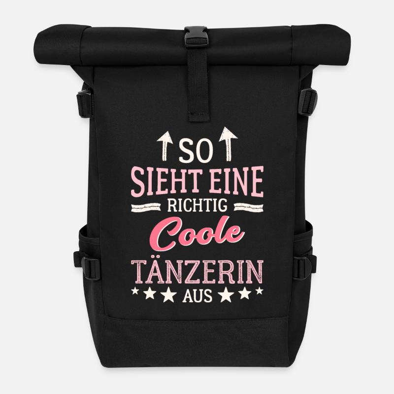 So sieht eine richtig coole Tänzerin aus - Rolltop Rucksack - Schwarz