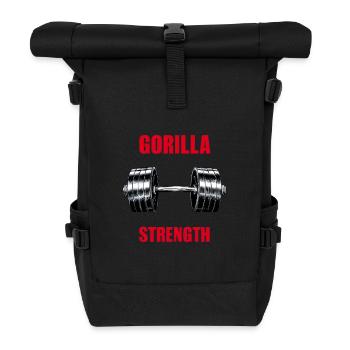 Gorilla Strength - Rolltop Rucksack - Schwarz - Vorne