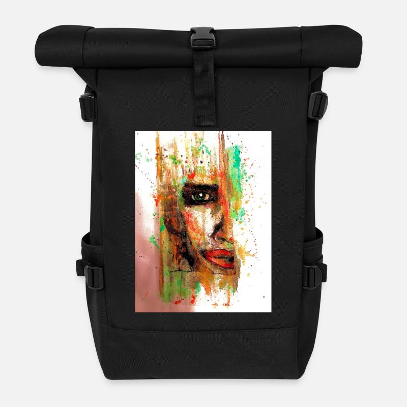 Joanna - Rolltop Rucksack - Schwarz