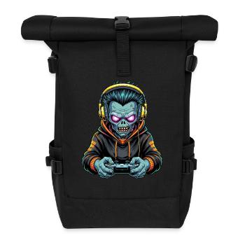 Zombie Gambler Power: Level Up with the Undead! - Roll Top Backpack - black - Front