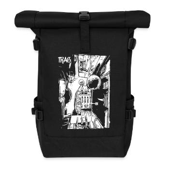 Schaltzentrale des Ackers - Rolltop Rucksack - Schwarz - Vorne