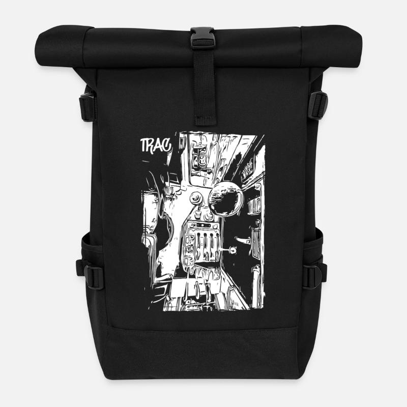 Schaltzentrale des Ackers - Rolltop Rucksack - Schwarz