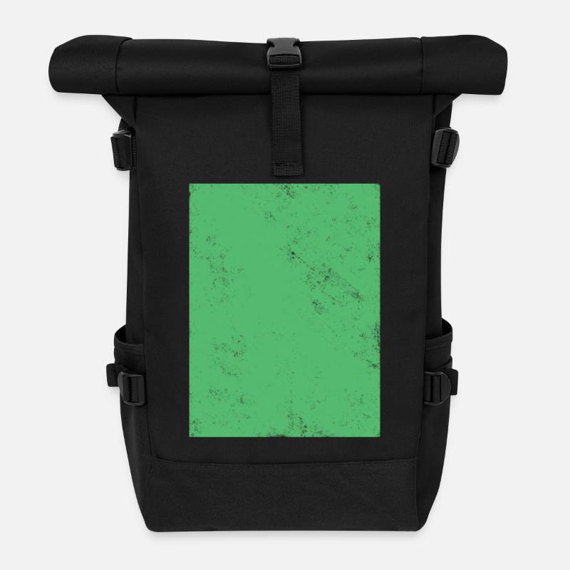 Grüner Farbverlauf mit sanften Übergängen - Rolltop Rucksack - Schwarz