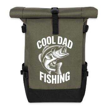 Motif de pêche cool pour papa - Sac à dos roll top - olive/noir - Devant