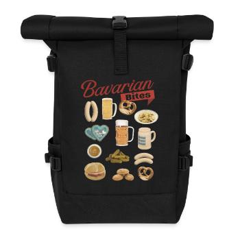 Bayerische Bissen TeeDesign - Rolltop Rucksack - Schwarz - Vorne