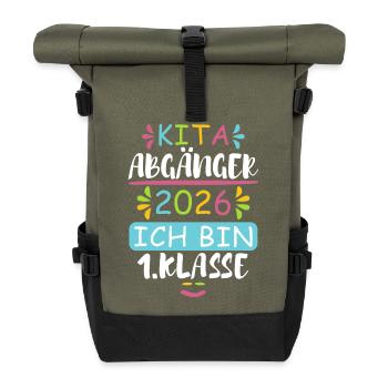 Daycare graduates 2026 - Roll Top Backpack - olive/black - Front