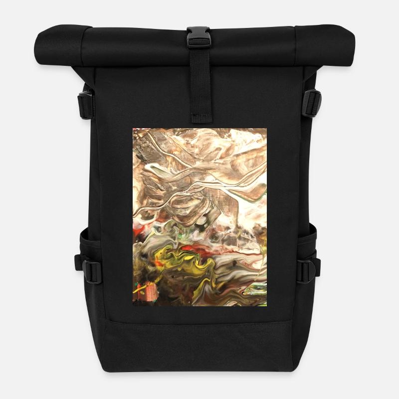 Verschwimmende Umgebung - Rolltop Rucksack - Schwarz