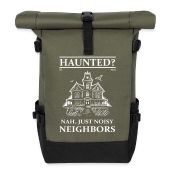 Geisterhaus – Haunted? Nah, Just Noisy Neighbors - Rolltop Rucksack - Olive/Schwarz - Vorne