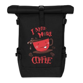 Plus de café s’il vous plaît - Sac à dos roll top - noir - Devant
