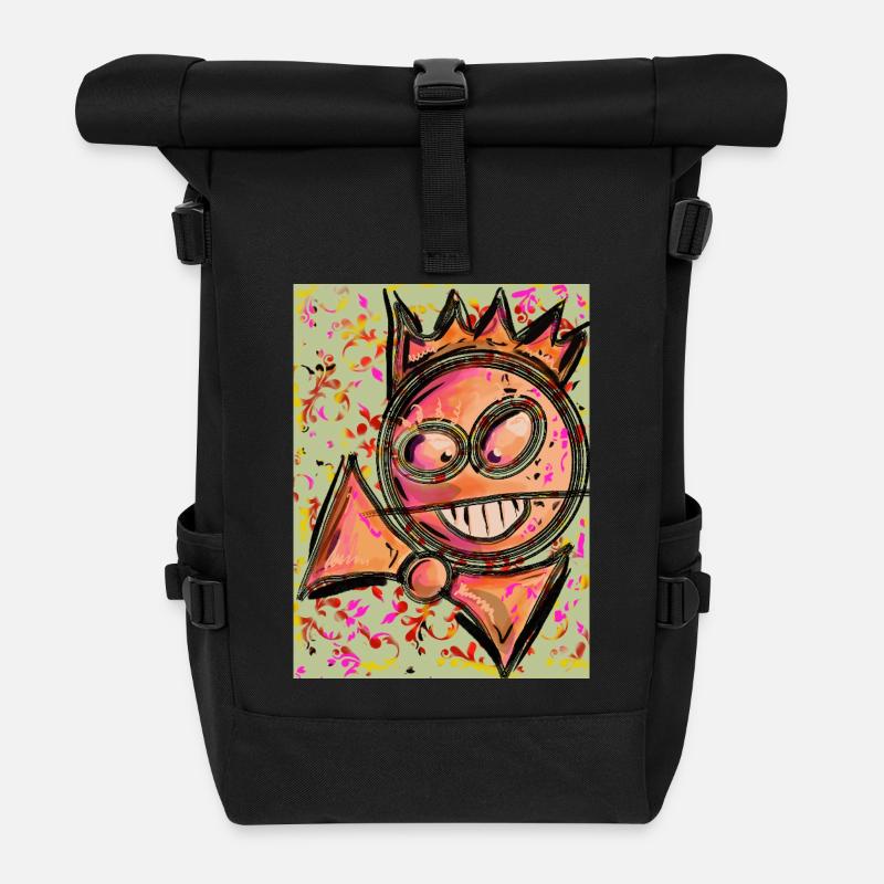 boom smile - Sac à dos roll top - noir
