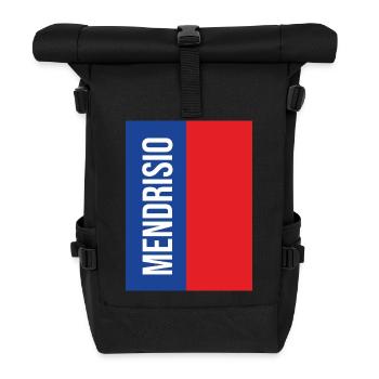 Mendrisio Bleu Rouge Vertical - Sac à dos roll top - noir - Devant
