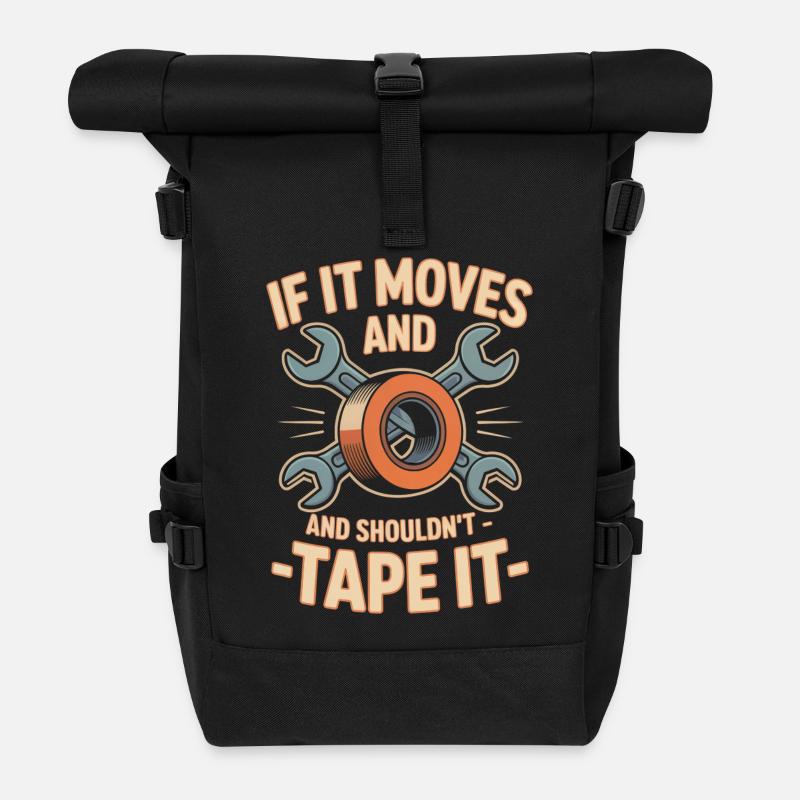 Mechaniker Humor - Rolltop Rucksack - Schwarz