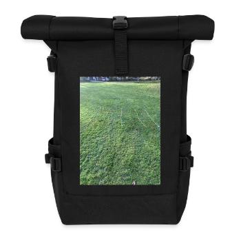Grass grid blaze of colour - Roll Top Backpack - black - Front