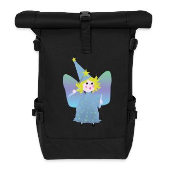 Kleiner Feenzauberer mit den Sternen - Rolltop Rucksack - Schwarz - Vorne