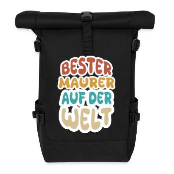 Appointment as a bricklayer - Roll Top Backpack - black - Front
