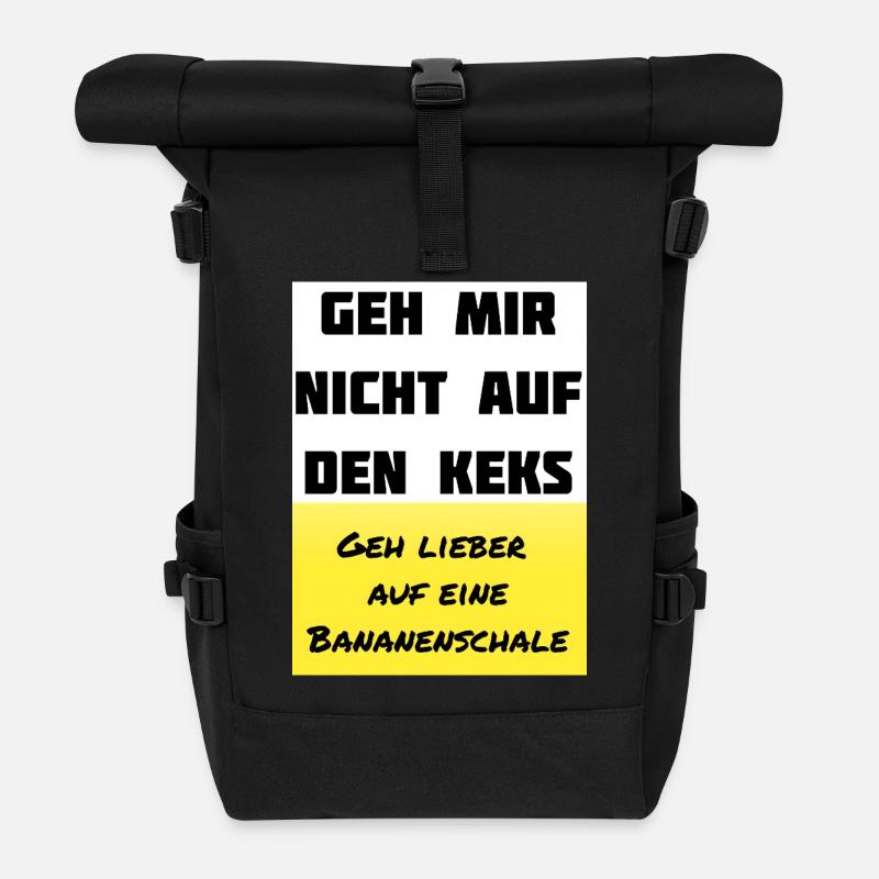 Ne m’énerve pas - Sac à dos roll top - noir