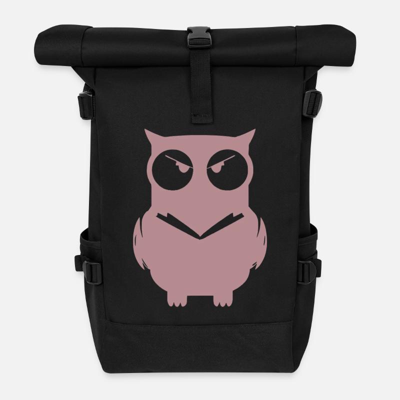 Angry Owl Minimal - Rolltop Rucksack - Schwarz