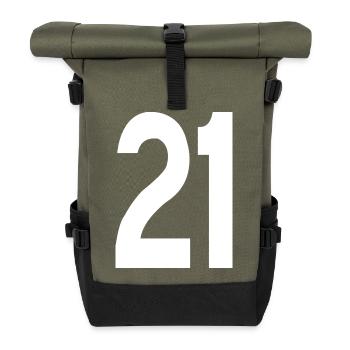 21 Nummer - Rolltop Rucksack - Olive/Schwarz - Vorne