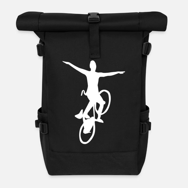 Artistic cycling, artistic cycling, indoor cycling - Roll Top Backpack - black