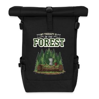 Camping Café Humour My Therapy Is In The Forest - Sac à dos roll top - noir - Devant