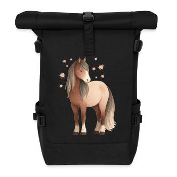 Étoiles de cheval - Sac à dos roll top - noir - Devant