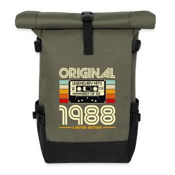 Originale limitierte Kassette von 1988 - Rolltop Rucksack - Olive/Schwarz - Vorne