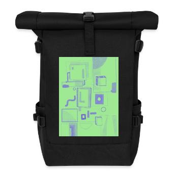 Speech Bubbles - Roll Top Backpack - black - Front