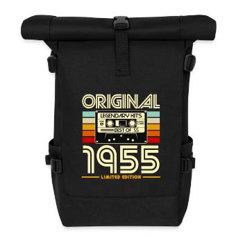 Retro Cassette 1955 Legendary Hits - Roll Top Backpack - black - Front