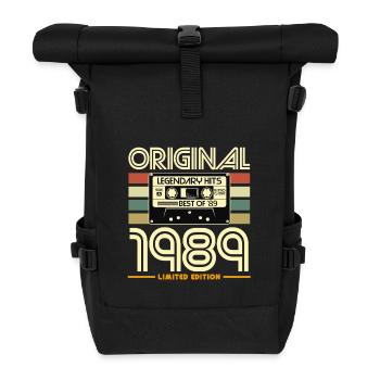 Original 1989 Cassette Nostalgia - Roll Top Backpack - black - Front
