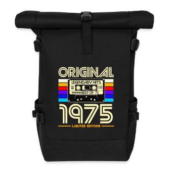 Original 1975 Retro Cassette - Roll Top Backpack - black - Front