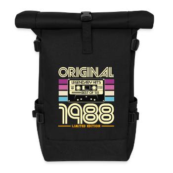Original 1988 Retro Cassette - Roll Top Backpack - black - Front