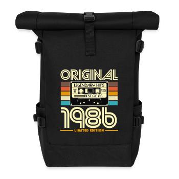 Original 1986 Limited Edition Retro Cassette - Roll Top Backpack - black - Front