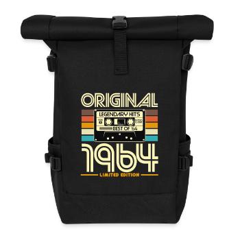 Original 1964 Retro Cassette - Roll Top Backpack - black - Front