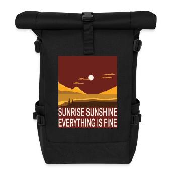 Sunrise Sunshine - Rolltop Rucksack - Schwarz - Vorne