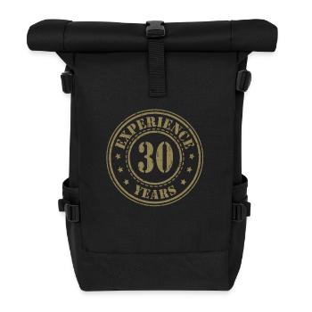 30 Jahre Erfahrung - Rolltop Rucksack - Schwarz - Vorne