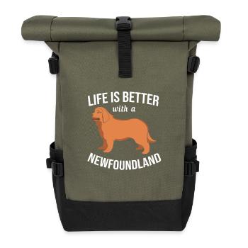 Newfoundland - Roll Top Backpack - olive/black - Front