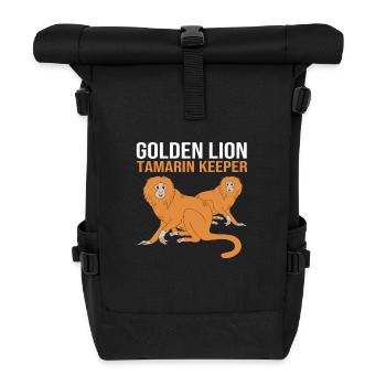 Tamarin Monkey Monkey Monkey Monkey Face - Roll Top Backpack - black - Front